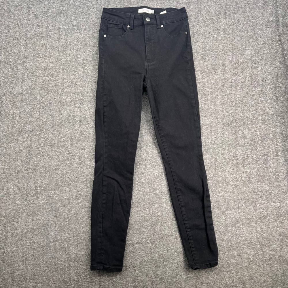 JustFab Womens High Waisted Skinny Jeans Black Denim Size 27 Athletic‎ Jeans